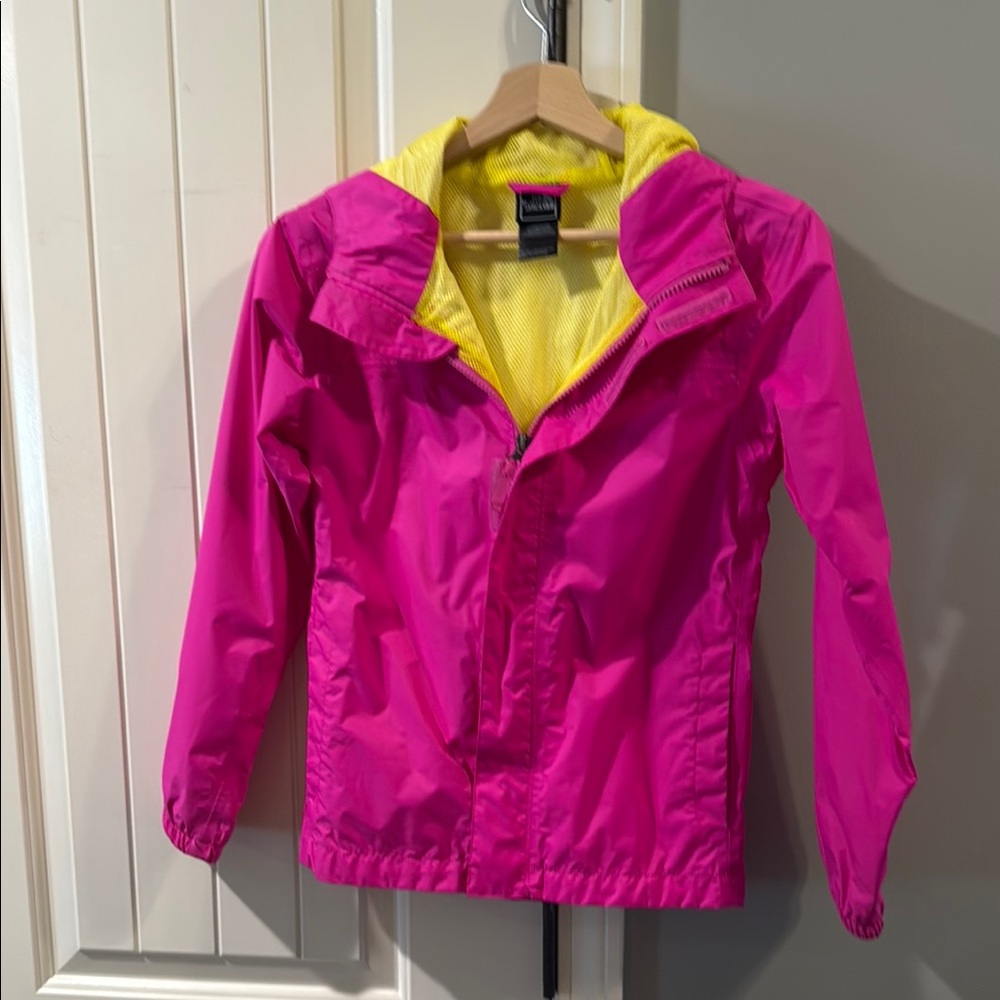 Columbia Kids Pink Jacket with Yellow Lining